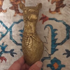 Gold Llama Figurine